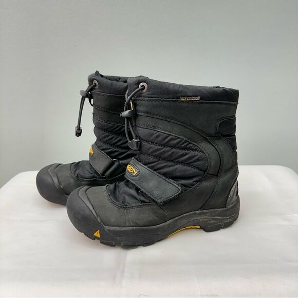 Keen Breckenridge black insulated waterproof winter boots youth kids boys 3 - Picture 1 of 7